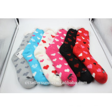 cozy warm fuzzy socks woman home socks with antikid